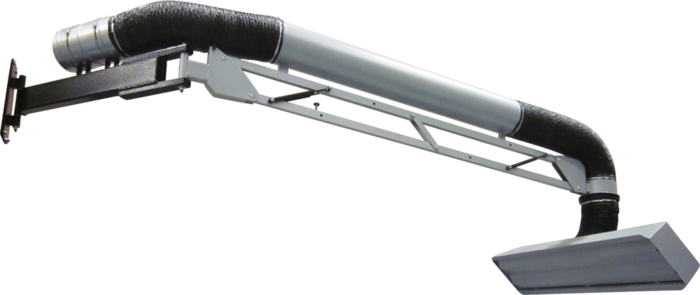 pivotal hood for welding fume extraction