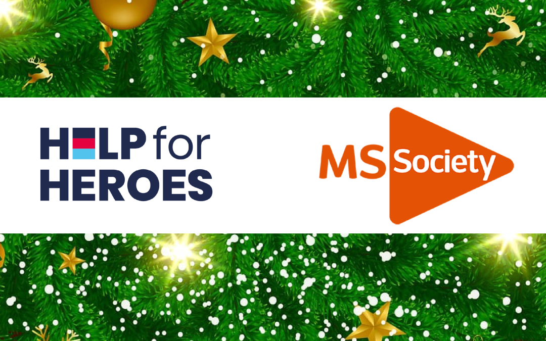 Help for Heroes logo and MS Society logo