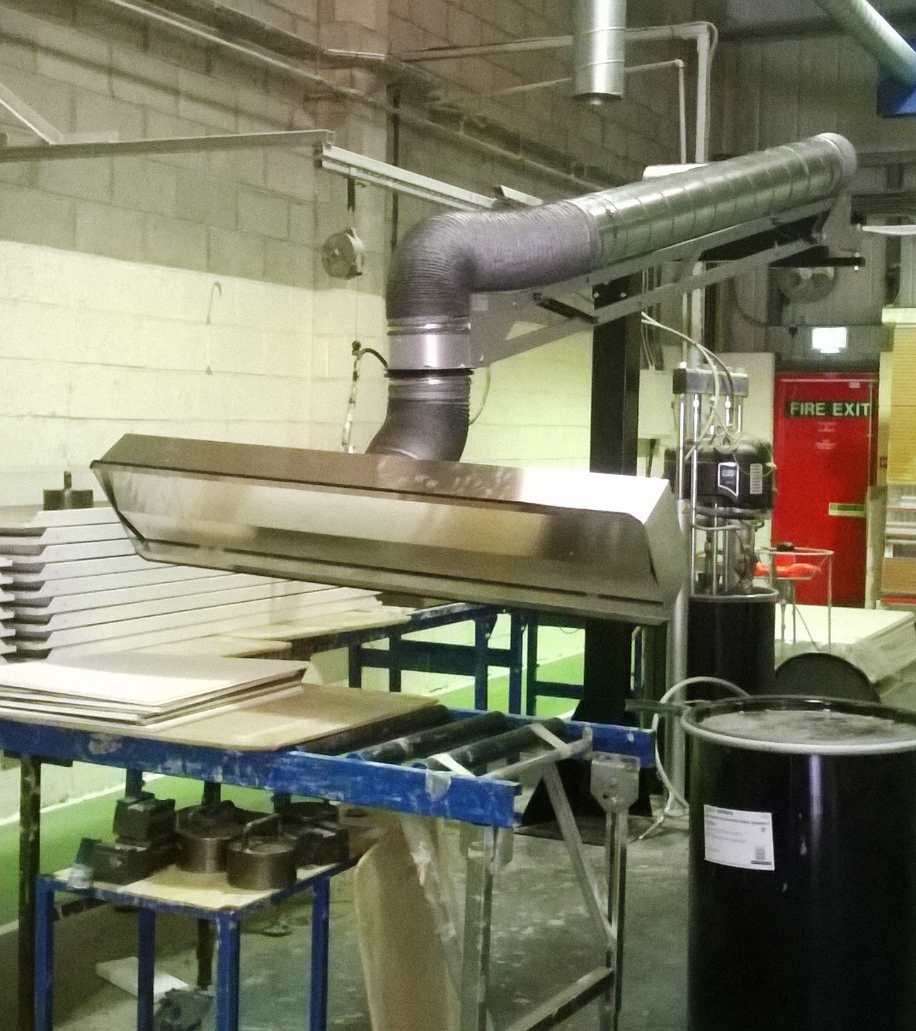 Fume Extraction Extra Large Pivotal Hood LE Impact Technical Services